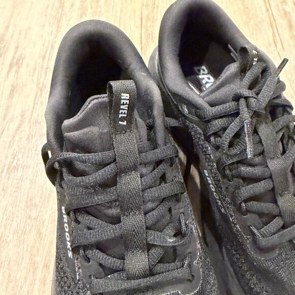 Brooks Womens Revel 7 Black Running Shoes Sneakers Size 6.5 Medium Sneakers - Picture 8 of 10